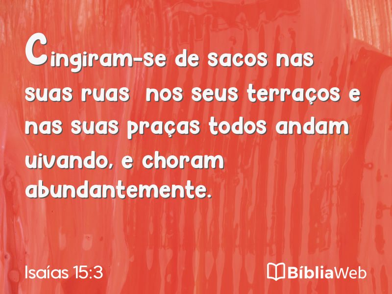 Isaías 15:3 em imagem para compartilhar