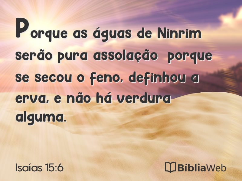Isaías 15:6 em imagem para compartilhar