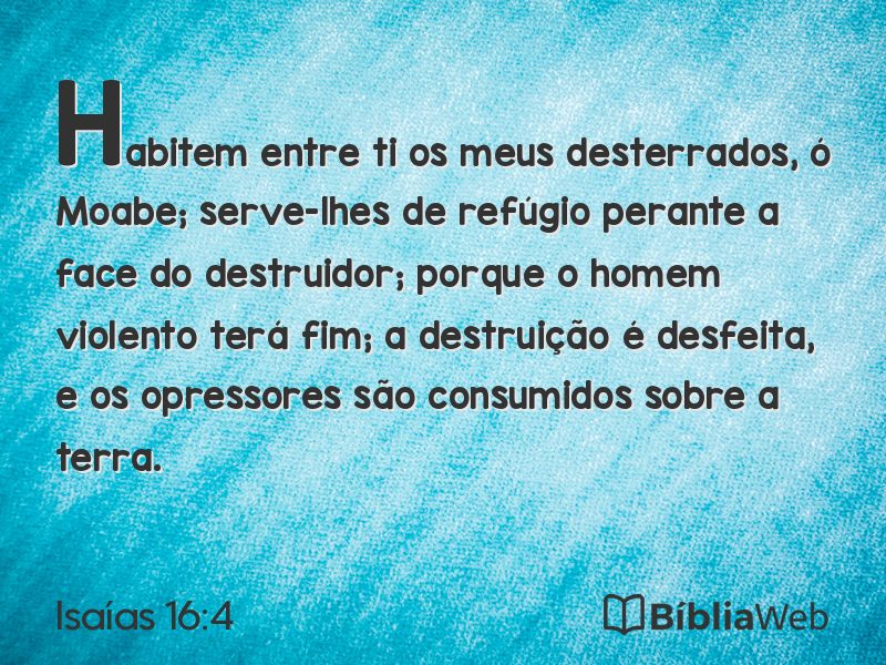 Isaías 16:4 em imagem para compartilhar