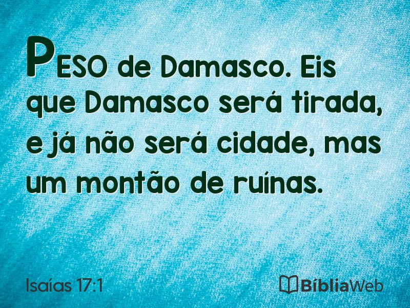 Isaías 17:1 em imagem para compartilhar