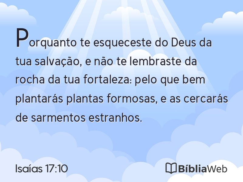 Isaías 17:10 em imagem para compartilhar