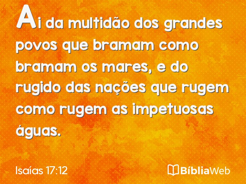 Isaías 17:12 em imagem para compartilhar