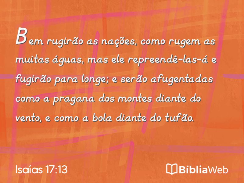 Isaías 17:13 em imagem para compartilhar