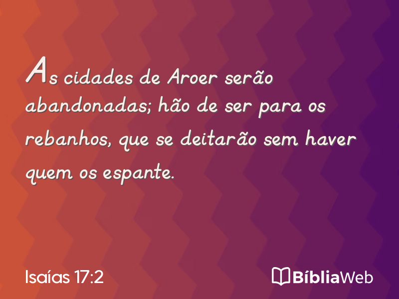 Isaías 17:2 em imagem para compartilhar