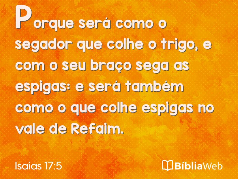 Isaías 17:5 em imagem para compartilhar