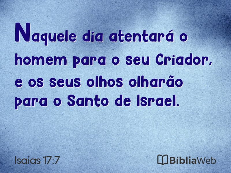 Isaías 17:7 em imagem para compartilhar
