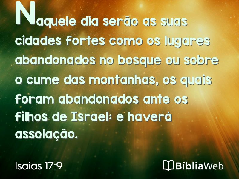 Isaías 17:9 em imagem para compartilhar
