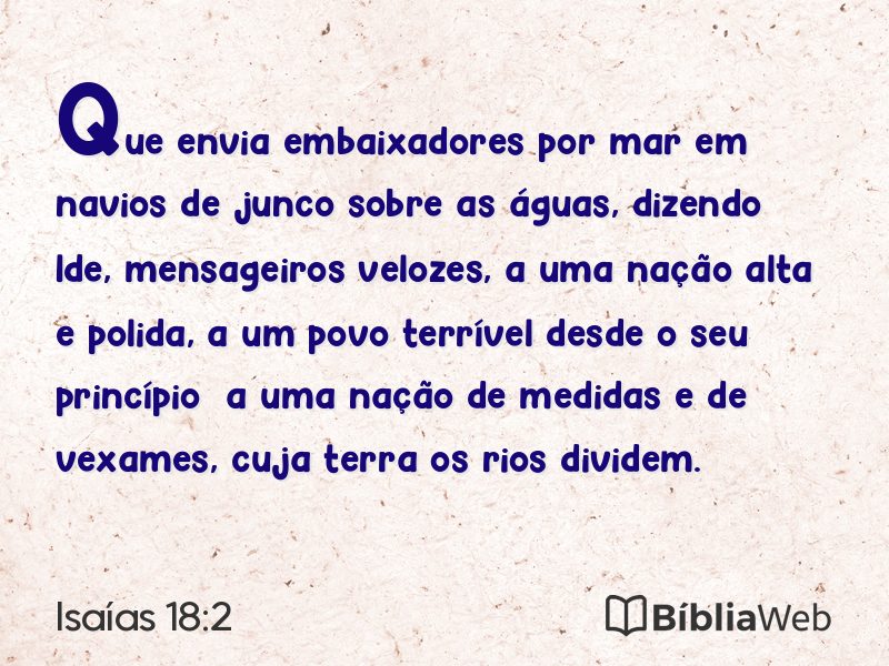 Isaías 18:2 em imagem para compartilhar