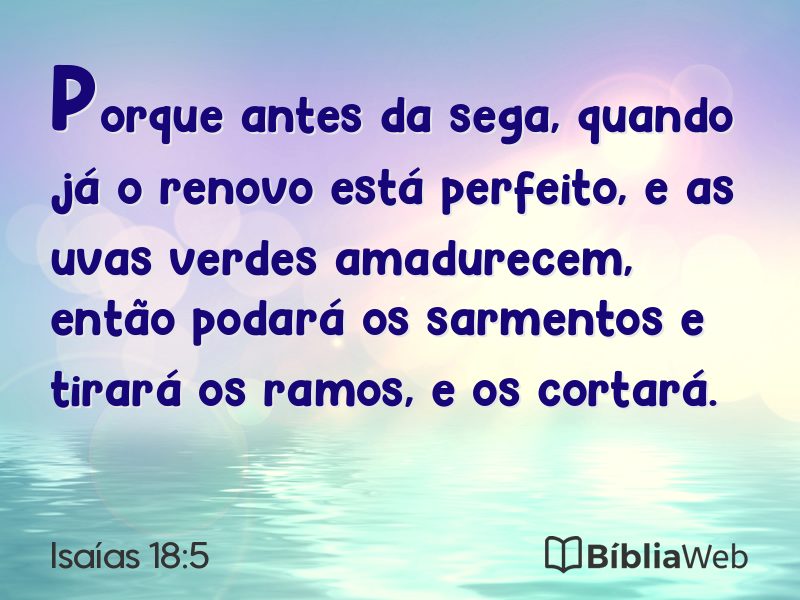 Isaías 18:5 em imagem para compartilhar