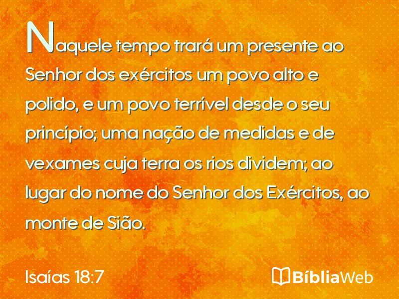Isaías 18:7 em imagem para compartilhar