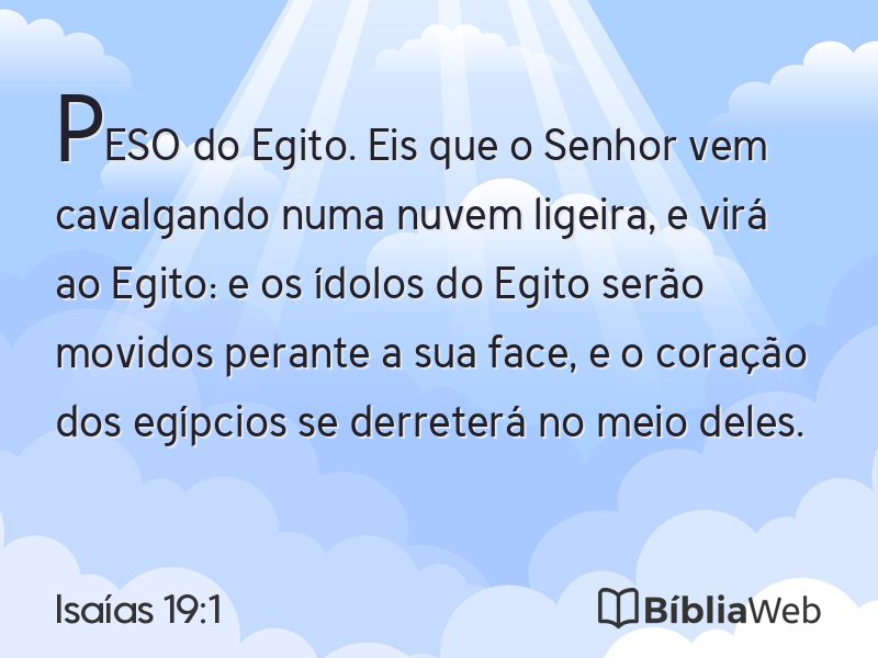 Isaías 19:1 em imagem para compartilhar
