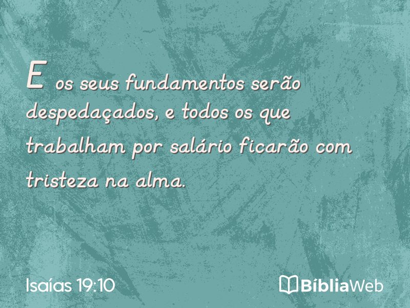 Isaías 19:10 em imagem para compartilhar
