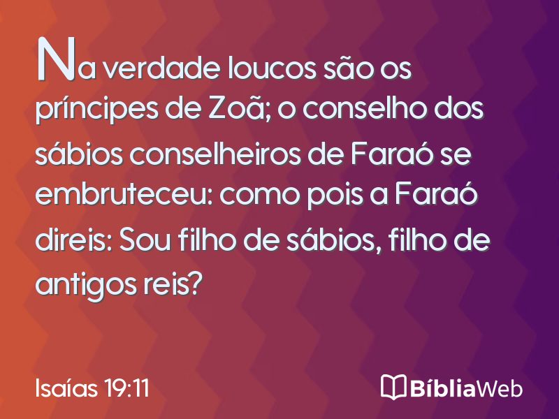 Isaías 19:11 em imagem para compartilhar
