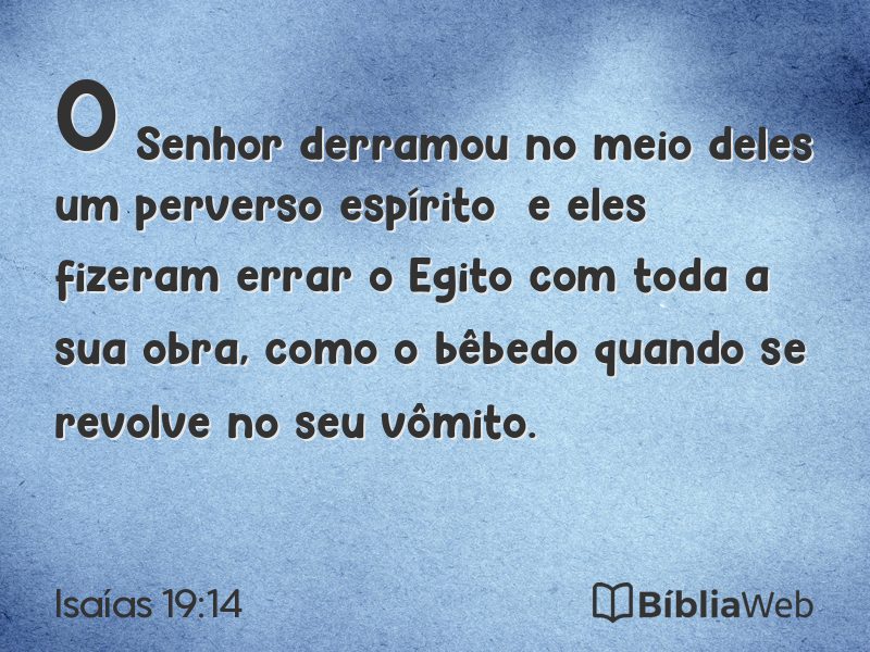 Isaías 19:14 em imagem para compartilhar