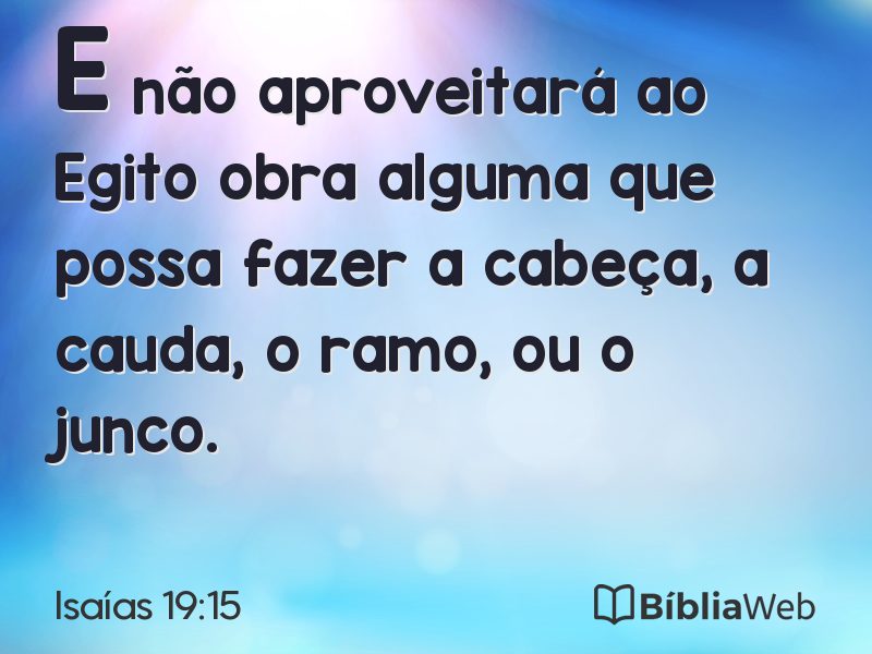 Isaías 19:15 em imagem para compartilhar