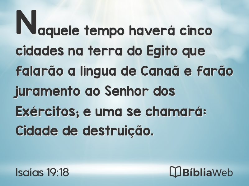 Isaías 19:18 em imagem para compartilhar
