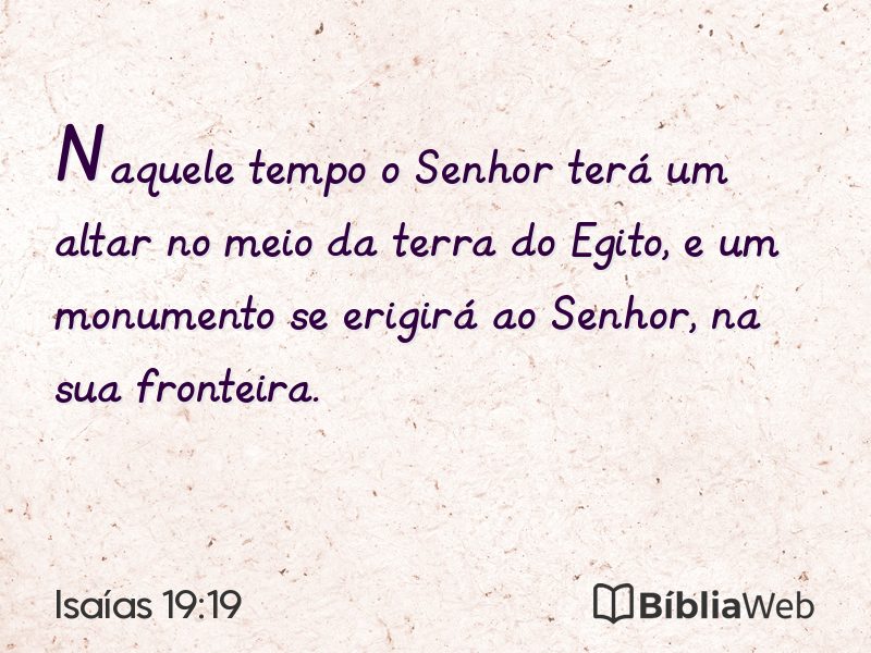 Isaías 19:19 em imagem para compartilhar