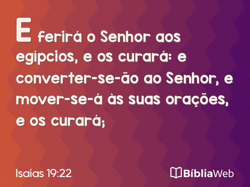 Isaías 19:22 em imagem para compartilhar