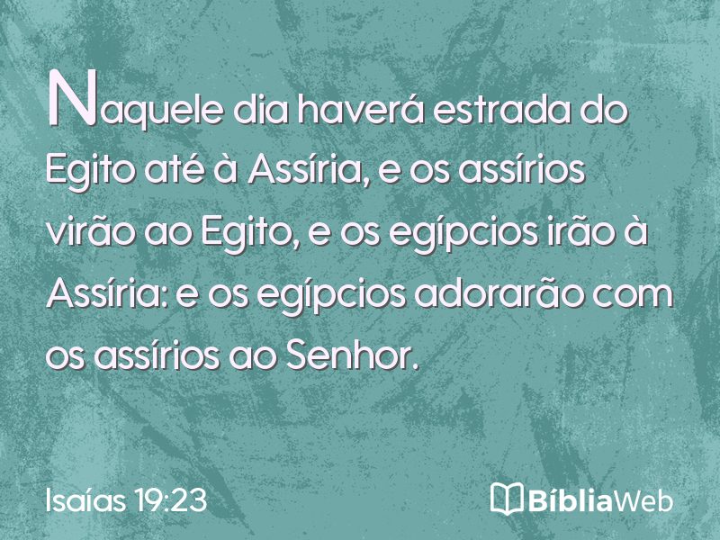 Isaías 19:23 em imagem para compartilhar
