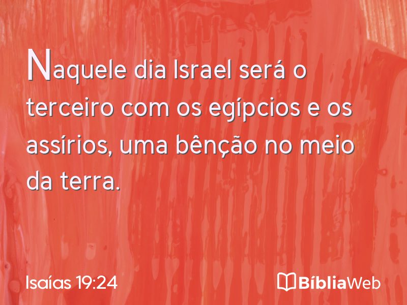 Isaías 19:24 em imagem para compartilhar