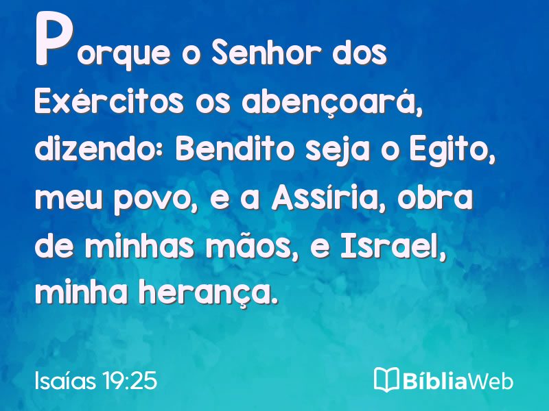 Isaías 19:25 em imagem para compartilhar