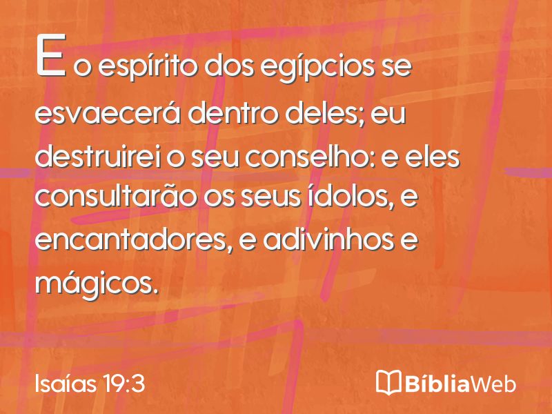 Isaías 19:3 em imagem para compartilhar