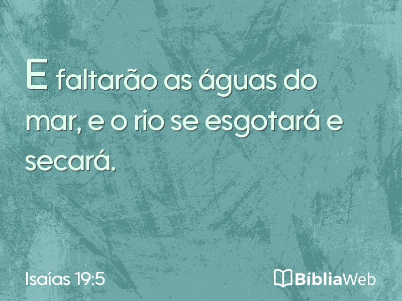 Isaías 19:5 em imagem para compartilhar
