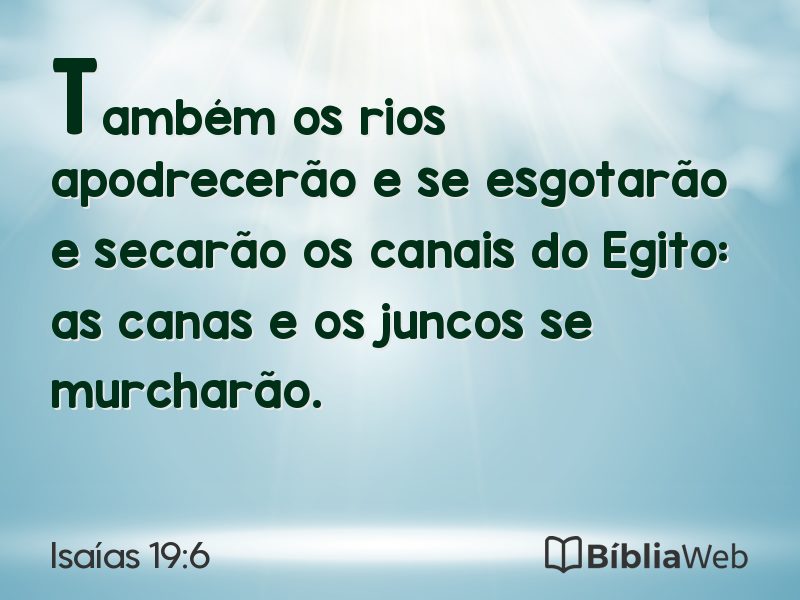 Isaías 19:6 em imagem para compartilhar