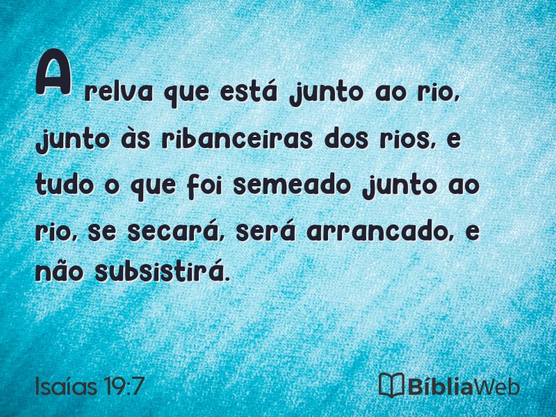 Isaías 19:7 em imagem para compartilhar