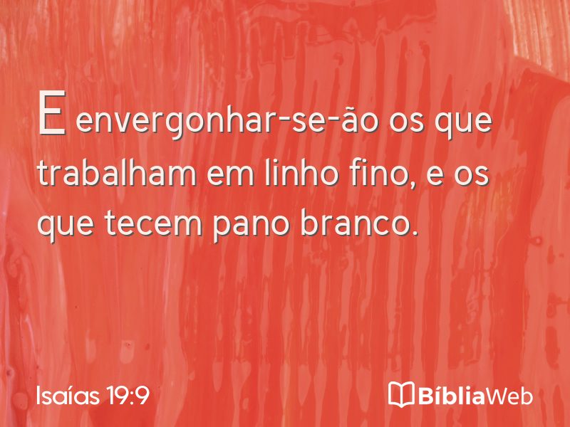 Isaías 19:9 em imagem para compartilhar