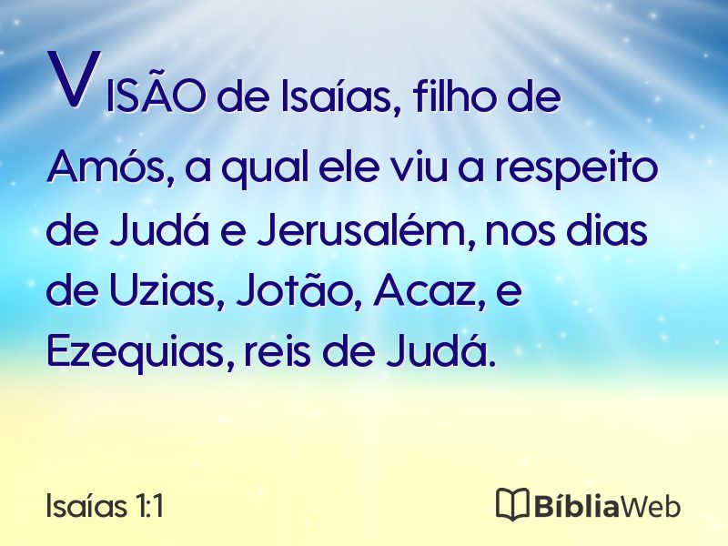 Isaías 1:1 em imagem para compartilhar
