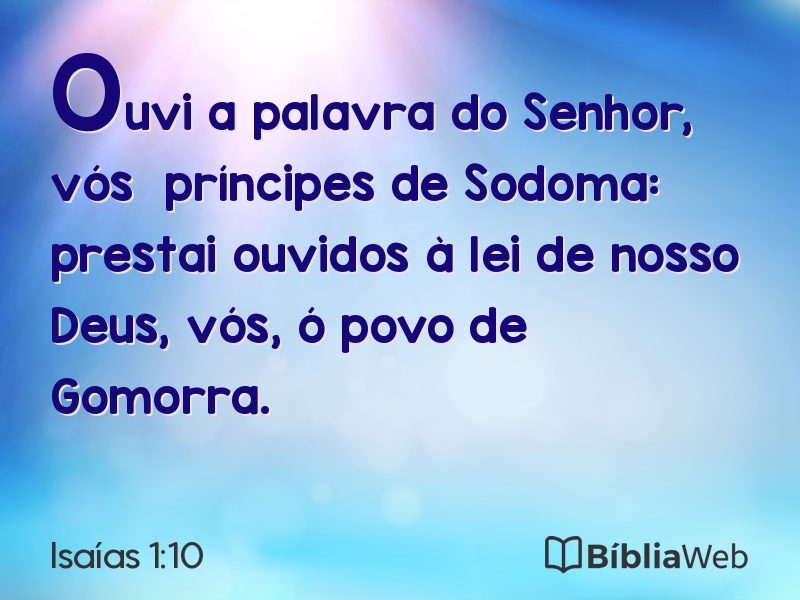 Isaías 1:10 em imagem para compartilhar