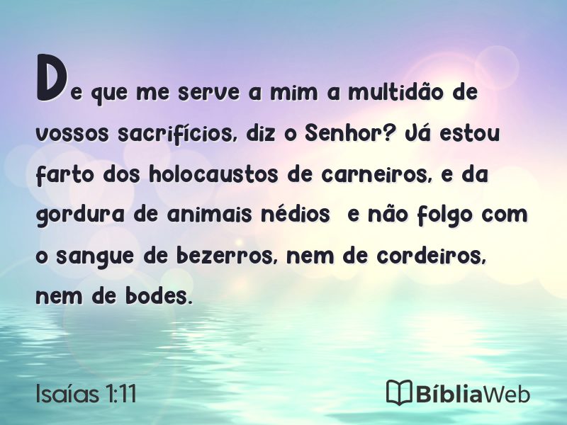 Isaías 1:11 em imagem para compartilhar