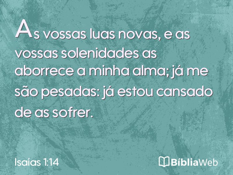 Isaías 1:14 em imagem para compartilhar