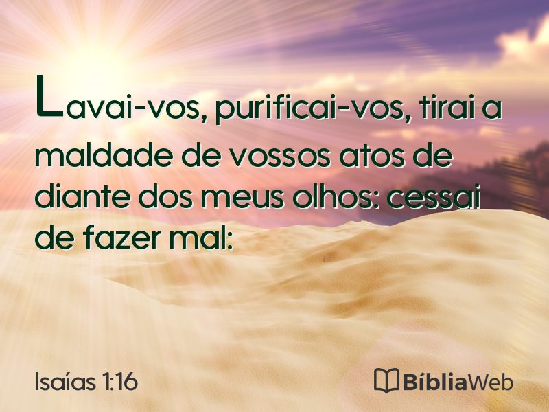 Isaías 1:16 em imagem para compartilhar