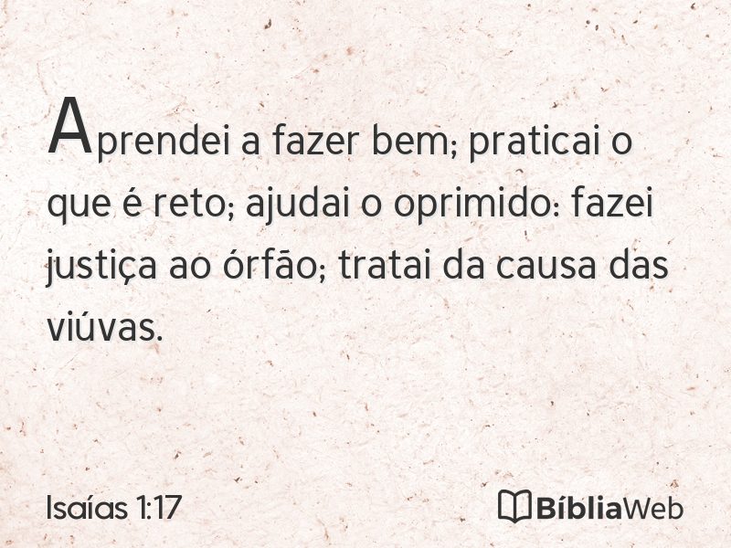 Isaías 1:17 em imagem para compartilhar