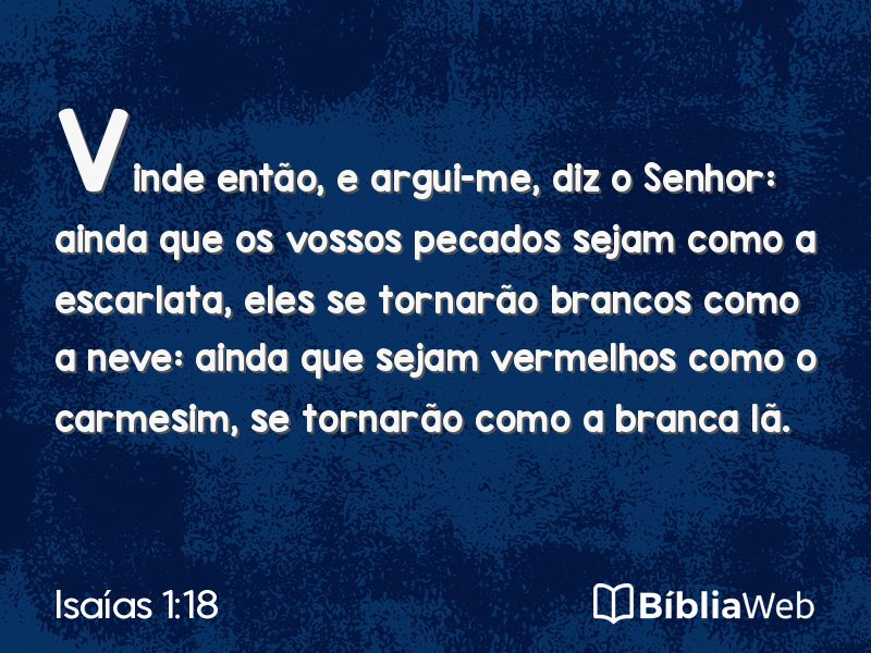 Isaías 1:18 em imagem para compartilhar