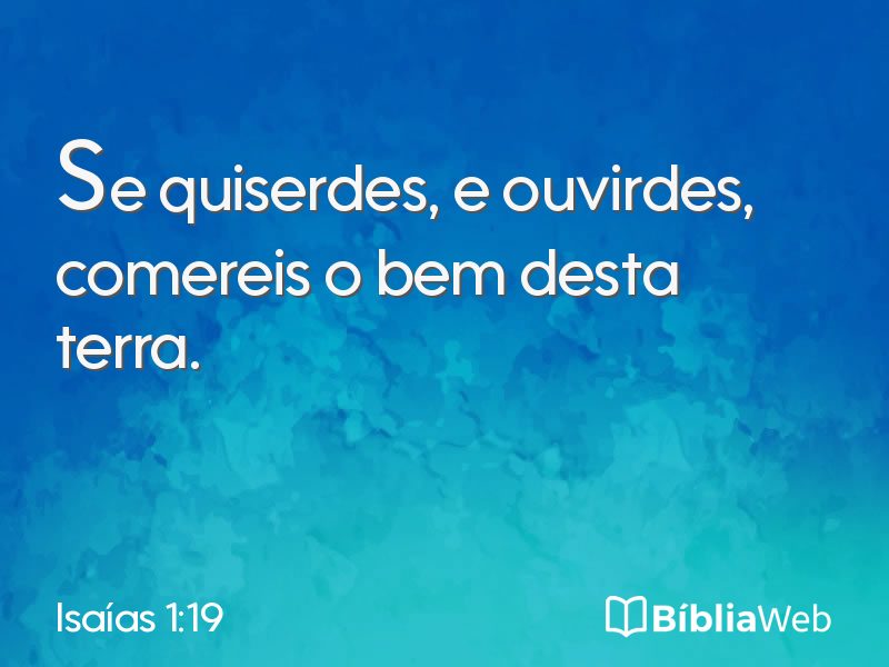 Isaías 1:19 em imagem para compartilhar