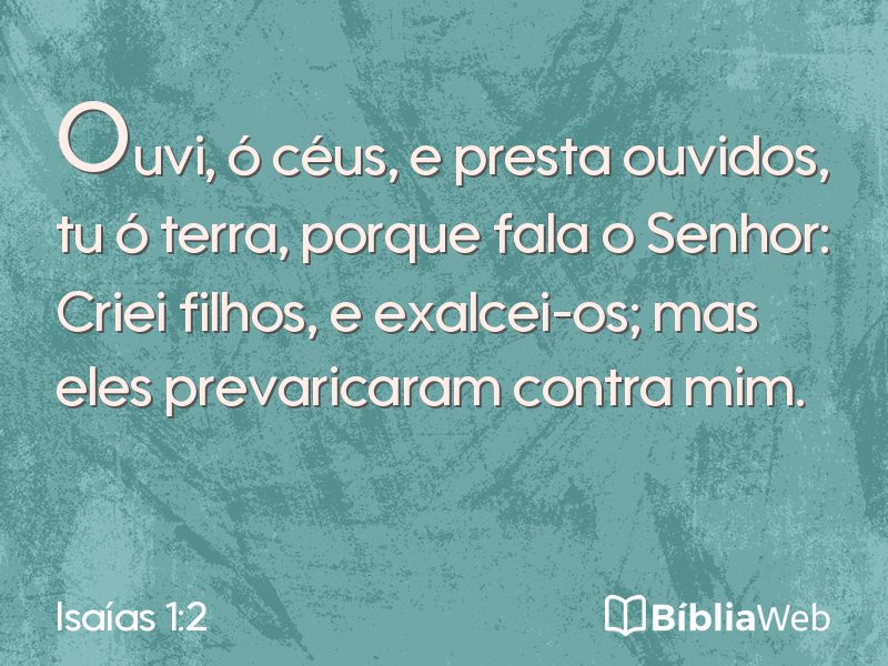 Isaías 1:2 em imagem para compartilhar