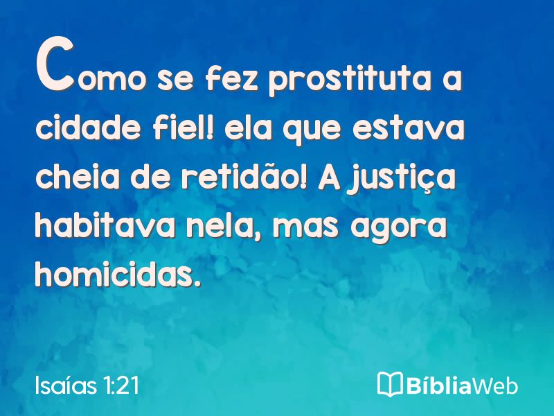Isaías 1:21 em imagem para compartilhar