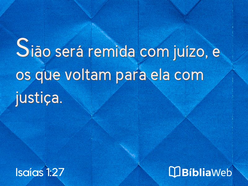 Isaías 1:27 em imagem para compartilhar