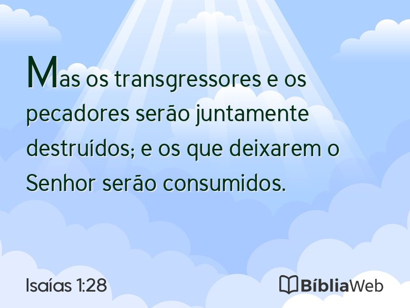 Isaías 1:28 em imagem para compartilhar
