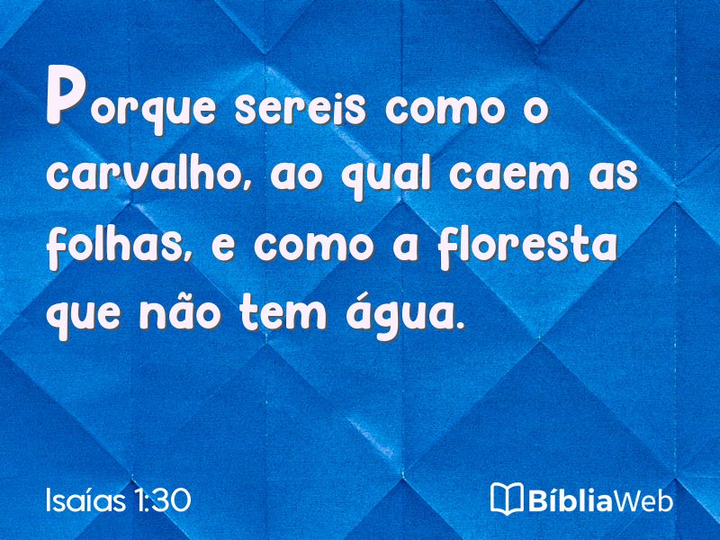 Isaías 1:30 em imagem para compartilhar