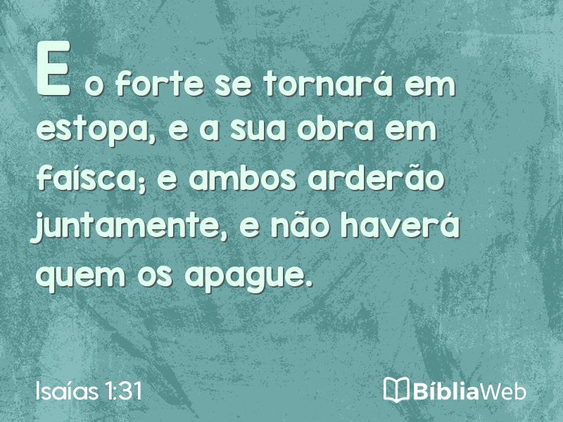 Isaías 1:31 em imagem para compartilhar