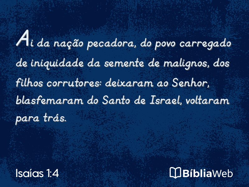 Isaías 1:4 em imagem para compartilhar