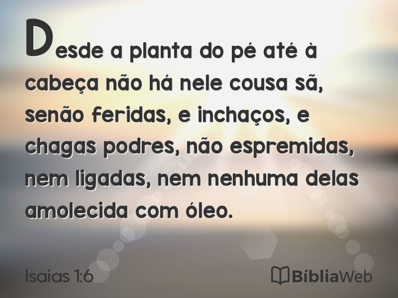 Isaías 1:6 em imagem para compartilhar