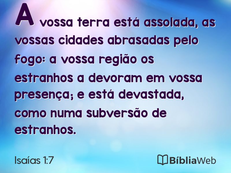Isaías 1:7 em imagem para compartilhar