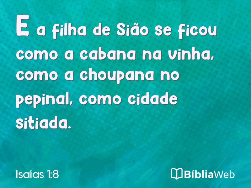Isaías 1:8 em imagem para compartilhar