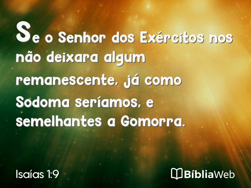 Isaías 1:9 em imagem para compartilhar