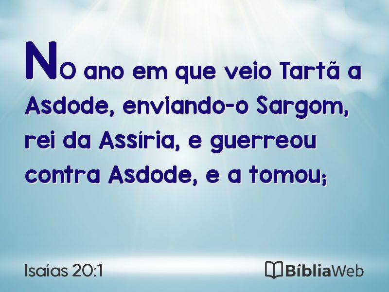 Isaías 20:1 em imagem para compartilhar